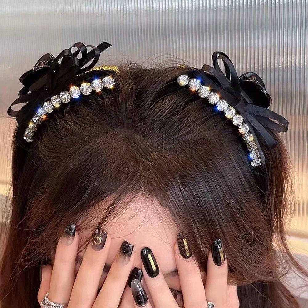 TWINKLE Kẹp Tóc Đính Đá Thanh Lịch Cho Nữ Giá Đỡ