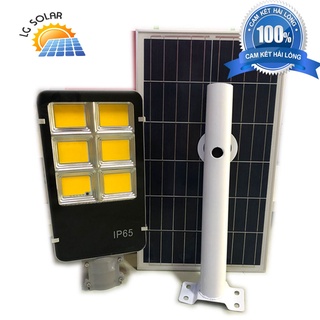 Đèn Năng Lượng Mặt Trời 300W Vỏ Nhôm Sáng Nguyên Đêm Ánh Sáng Vàng