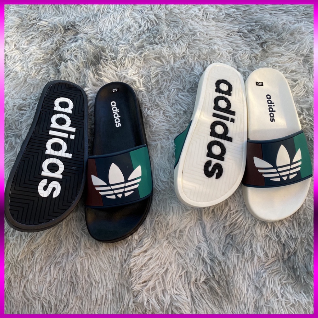 Dép quai ngang nam nữ ADIDAS 3 lá hàng loại 1 đế có chữ