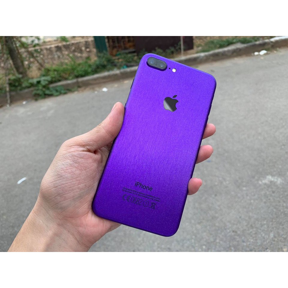 Dán Skin Full Viền màu tím xước cho iphone