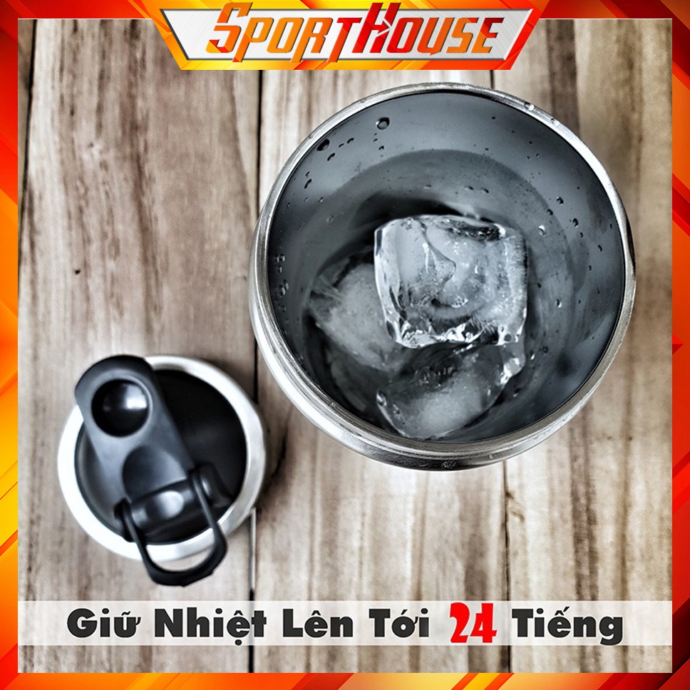 Bình giữ nhiệt 24h ADS ly nước thể thao cao cấp chất liệu inox 304 tiêu chuẩn Fan House khắc tên theo yêu cầu