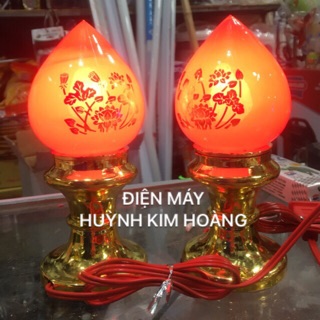 ĐÈN THỜ TRÁI ĐÀO 2, 16CM ( 1 CẶP )
