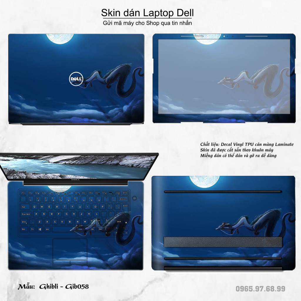 Skin dán Laptop Dell in hình Ghibli _nhiều mẫu 9 (inbox mã máy cho Shop)