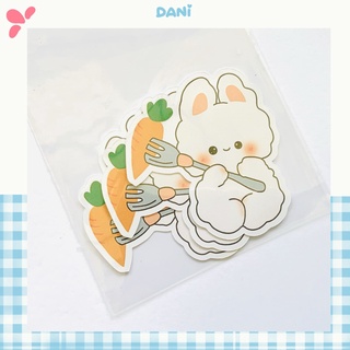 Sticker thỏ và cà rốt cute , đáng yêu