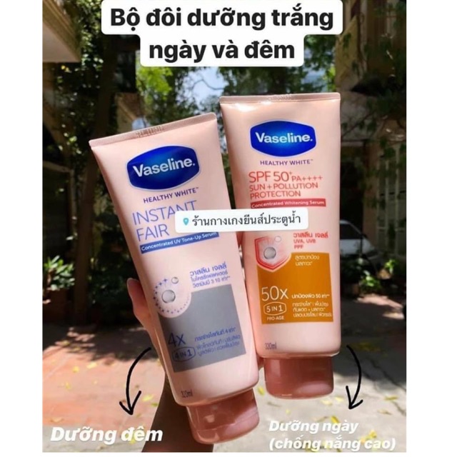 Combo kem ngày đêm Vaseline thái lan 320g