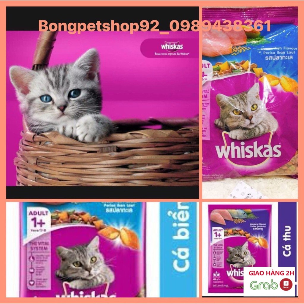 Thức Ăn Cho Mèo, Hạt Cho Mèo _Whiskas 400g