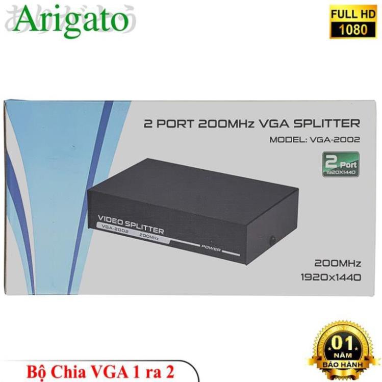 Bộ chia VGA 1 ra 2 hàng chất lượng.Bảo hành 6 tháng