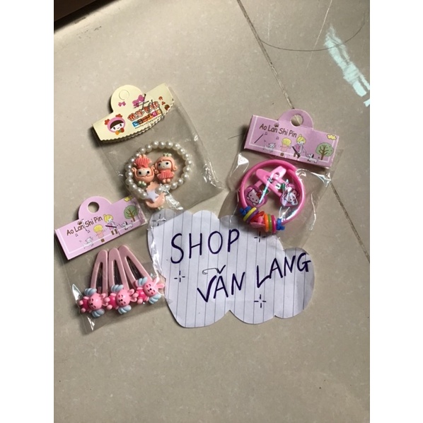 Set cặp tóc cho bé siêu dễ thương