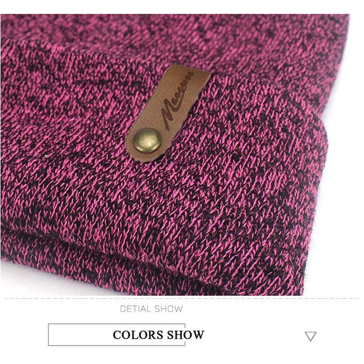 Set Mũ beanie Và Găng Tay Dệt Kim Mềm Mại Giữ Ấm Mùa Đông Cho Nam Và Nữ