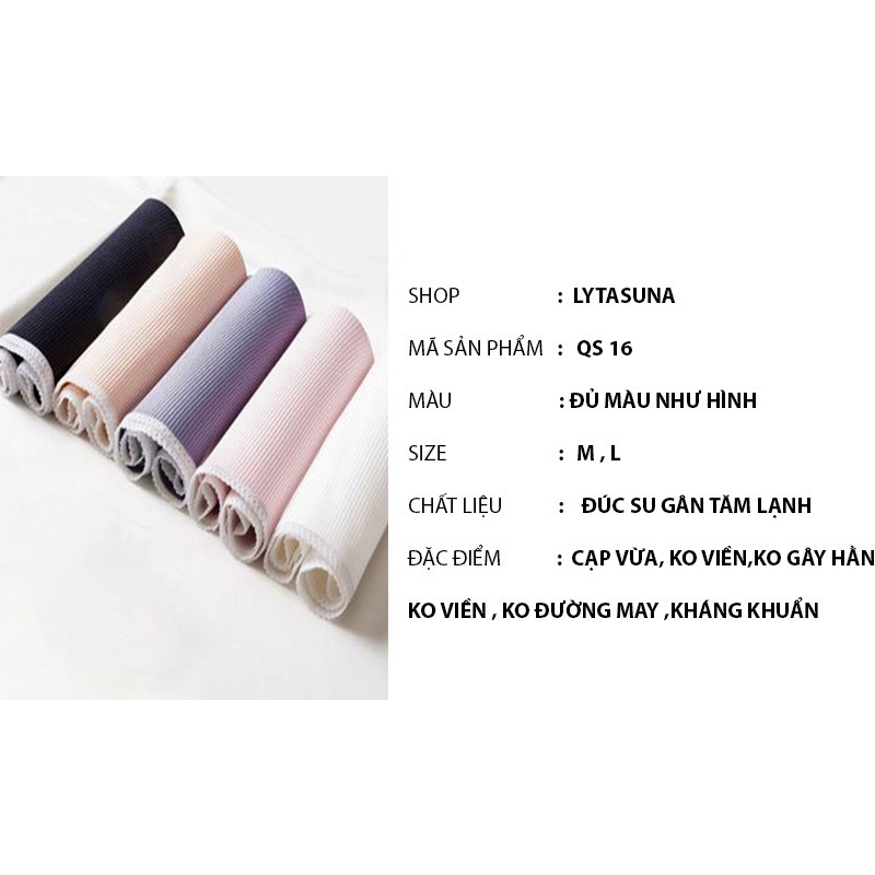 Quần Đúc Su Gân Tăm Cạp Vừa Không Viền Không Đường May Kháng Khuẩn QS16 | BigBuy360 - bigbuy360.vn