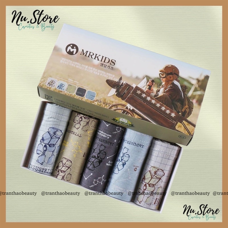 Set 5 Quần Lót Bé Trai - Mẫu Phi Công Pilot