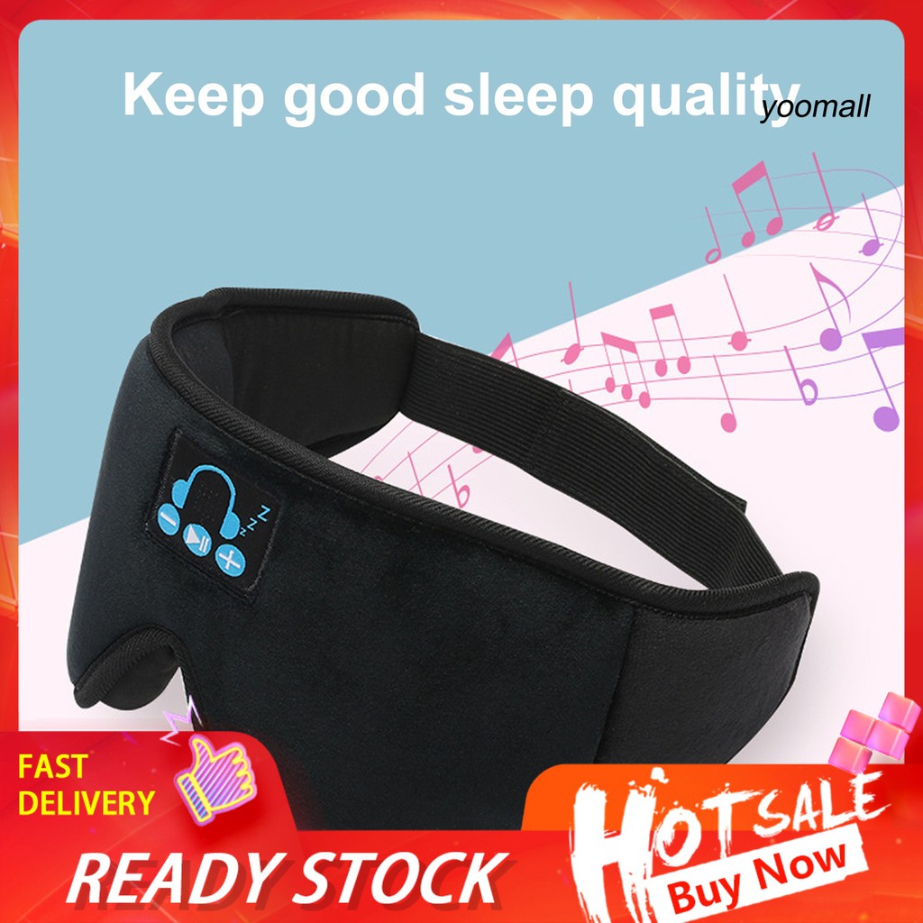 Miếng bịt mắt ngủ phát bạc Ymr Bluetooth 5.0 không dây 3d