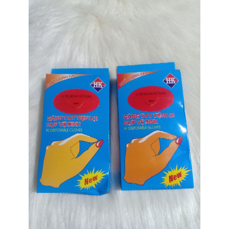 Găng tay nilon siêu dai dùng 1 lần, giá siêu rẻ, dụng cụ vệ sinh