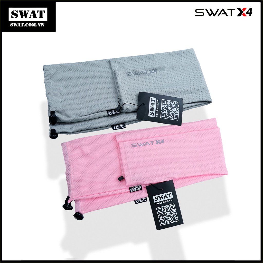 Cặp ống tay/găng tay dài che nắng xỏ ngón SWAT X4 vải spandex thoáng khí mềm mịn