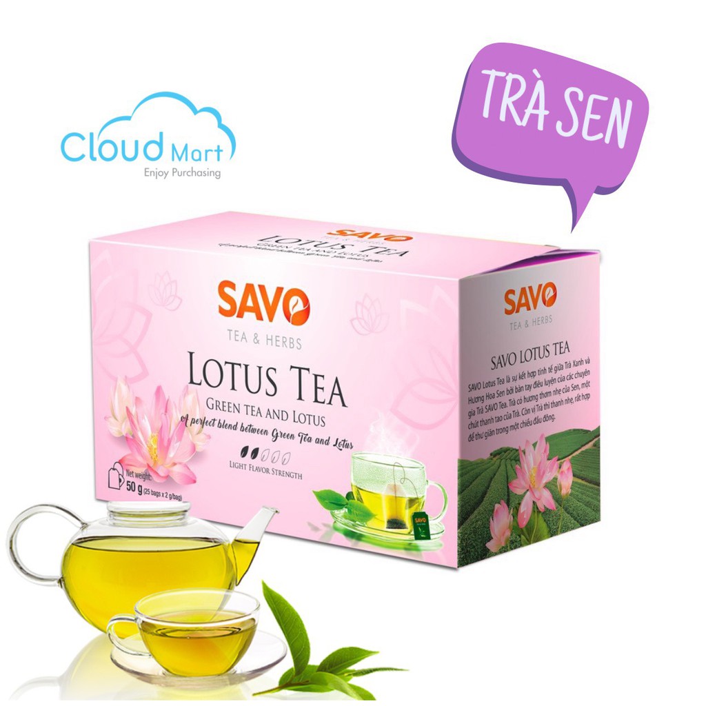 Trà SAVO hương Sen - Lotus Tea 2g*25 túi