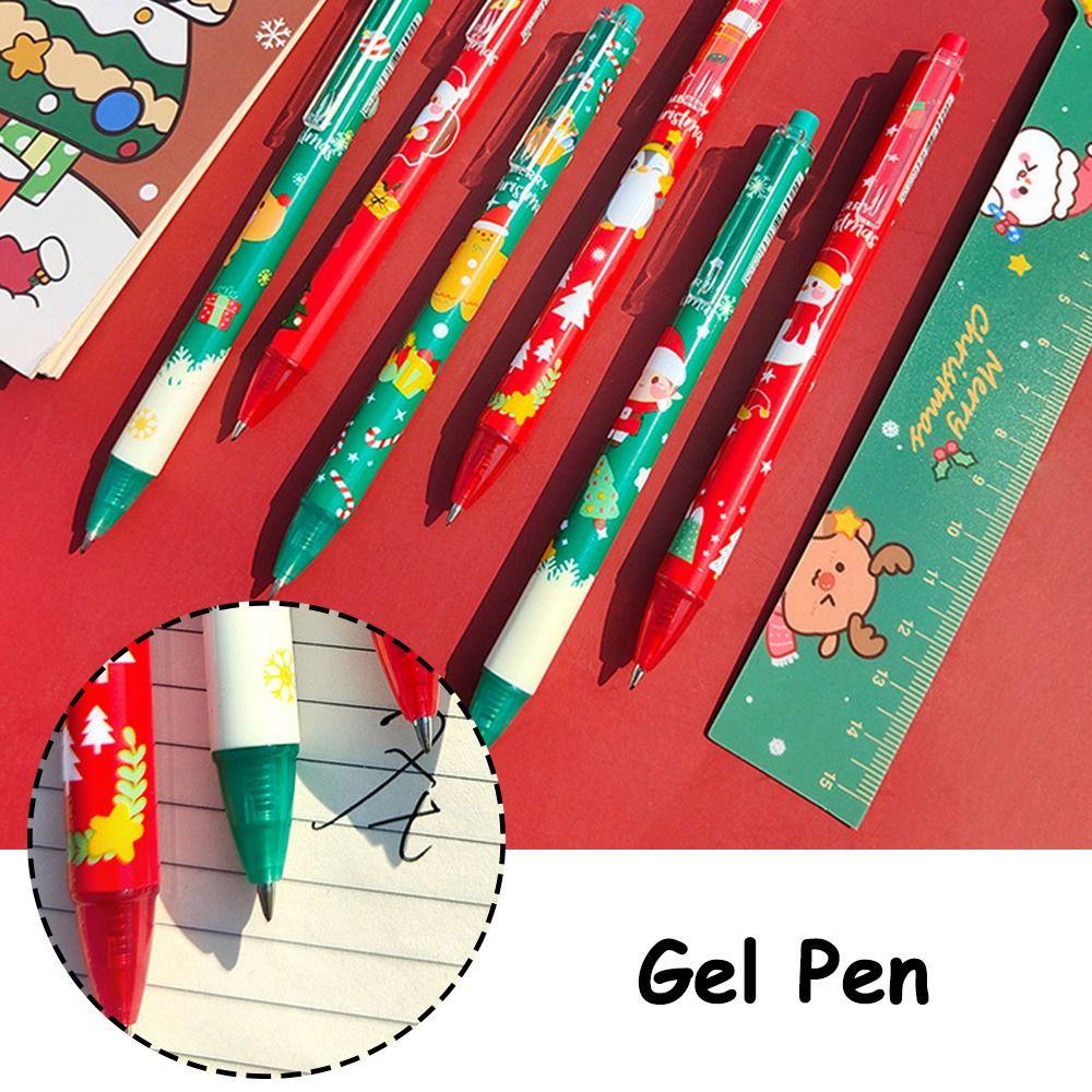 PISTA Set 6 Bút Mực Gel Dạng Nhấn Tiện Dụng Cho Học Sinh
