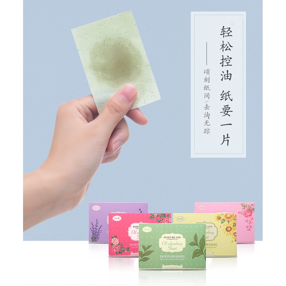Giấy thấm dầu da mặt Maycreate 100 tờ chính hãng nội địa trung | BigBuy360 - bigbuy360.vn