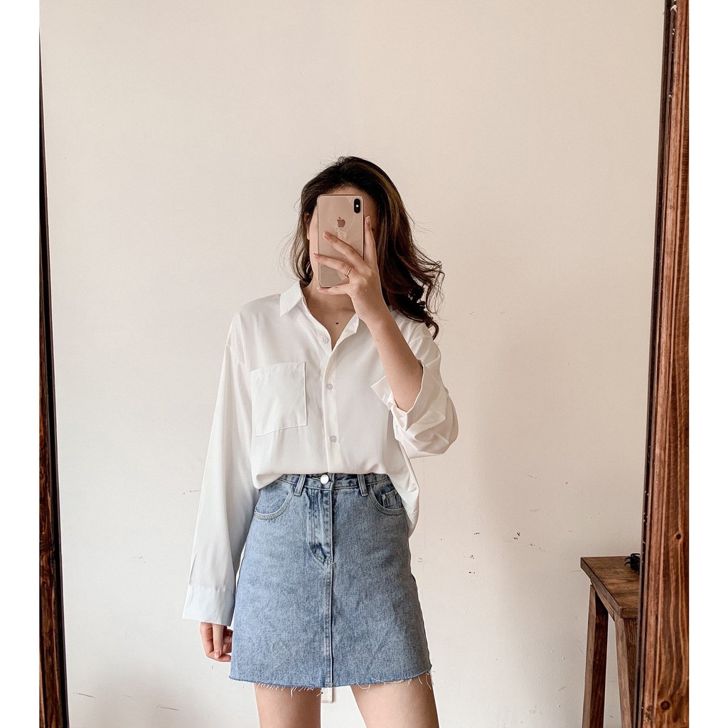 [Mã FADIRECT20 giảm 20K đơn 150K] Chân váy jeans túi chéo vạt tua rua CV195 SUSTORE | BigBuy360 - bigbuy360.vn