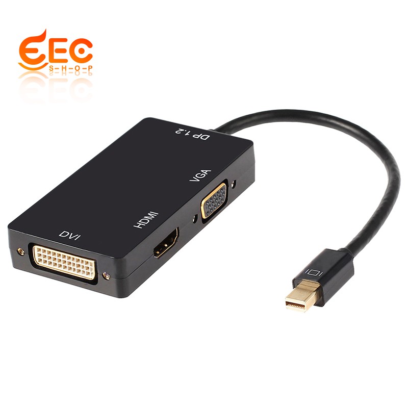 (E-C-S) Mini Display Port Thunderbolt To Dvi Vga Hdmi Adapter