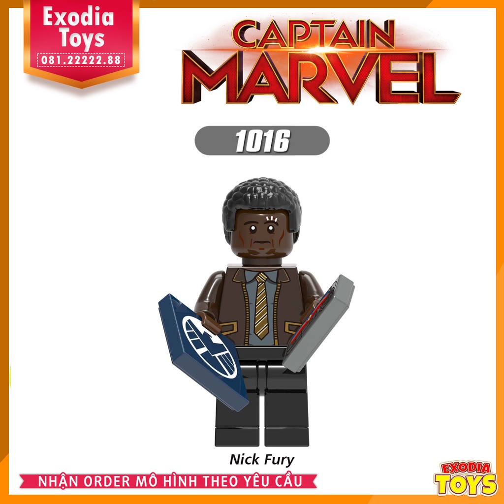 Xếp hình Minifigure Siêu anh hùng Đại uý Marvel và các siêu phản diện  - Đồ Chơi Lắp Ghép Sáng Tạo - X0226