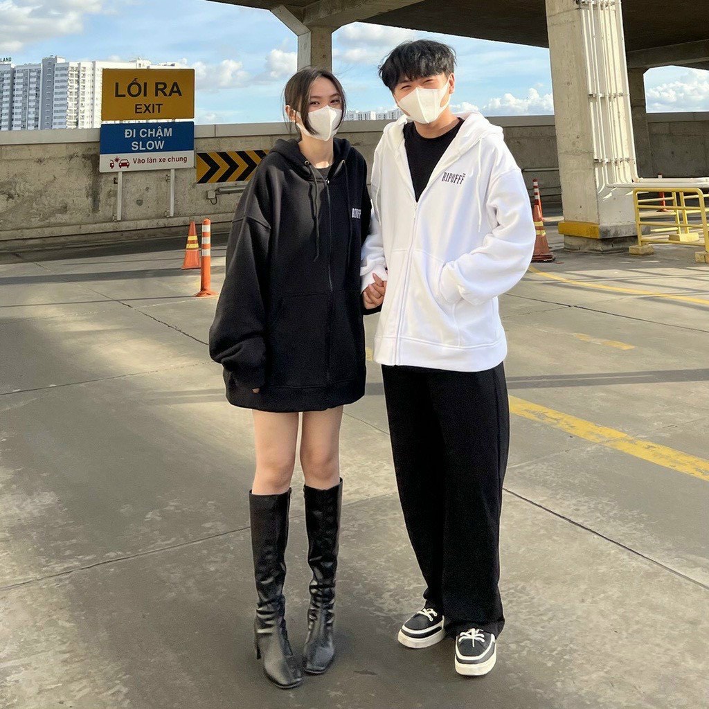 Áo khoác hoodie nam nữ cặp khoá kéo zip chất nỉ bông dày mịn cao cấp unisex form rộng tp874 bao đẹp mới