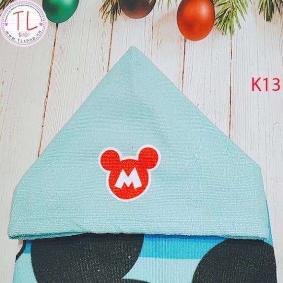 Khăn tắm - Khăn tắm choàng hình chuột mickey - Đồ dùng cho bé - Khăn tắm cho bé