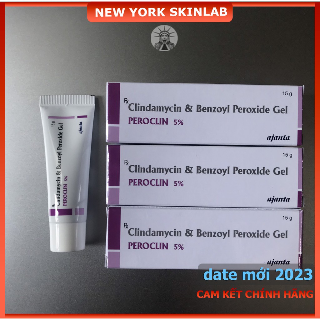 Chấm mụn Peroclin gel (15g) 5% benzoyl peroxide + clin.da.my.ci, giảm mụn, hết mụn sưng viêm nhanh | BigBuy360 - bigbuy360.vn
