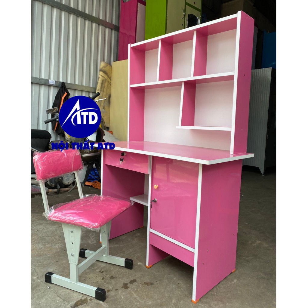 Bàn học sinh giá rẻ, bàn học sinh tiểu học ván okal nhiều màu cho bé