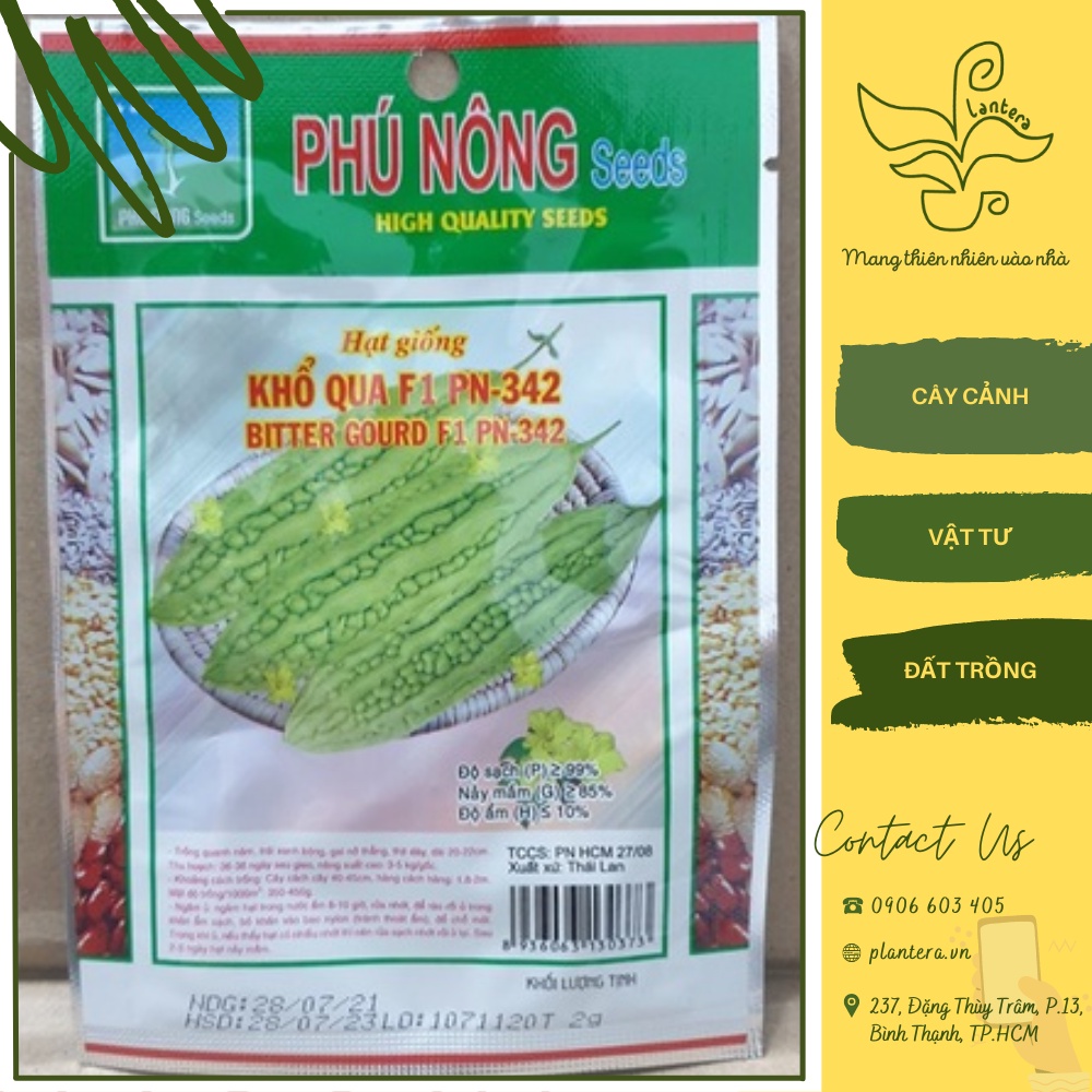 Hạt giống Phú Nông - Khổ qua F1 342 Gói 2g - Hạt Giống - Rau Ăn Quả