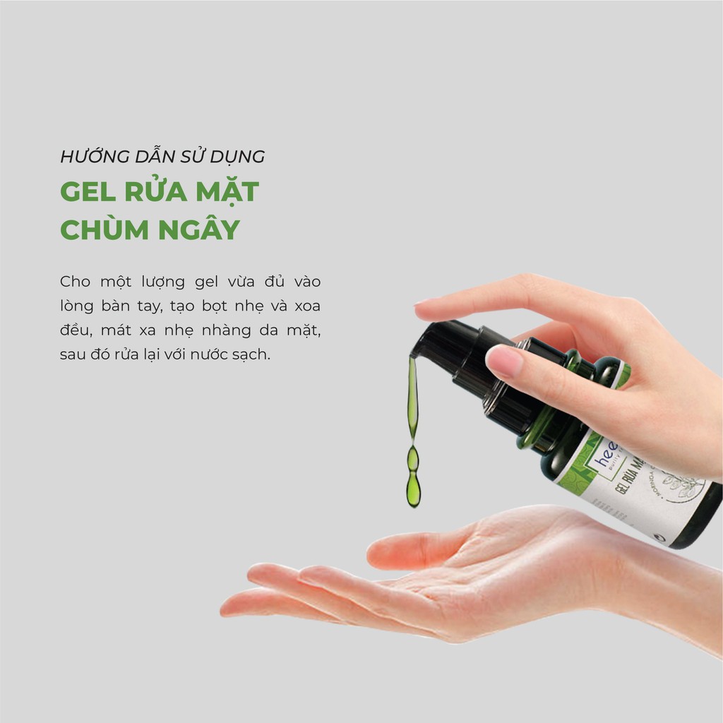 Gel rửa mặt Chùm Ngây Heebee cho da nhạy cảm, giảm sưng mụn 110ml