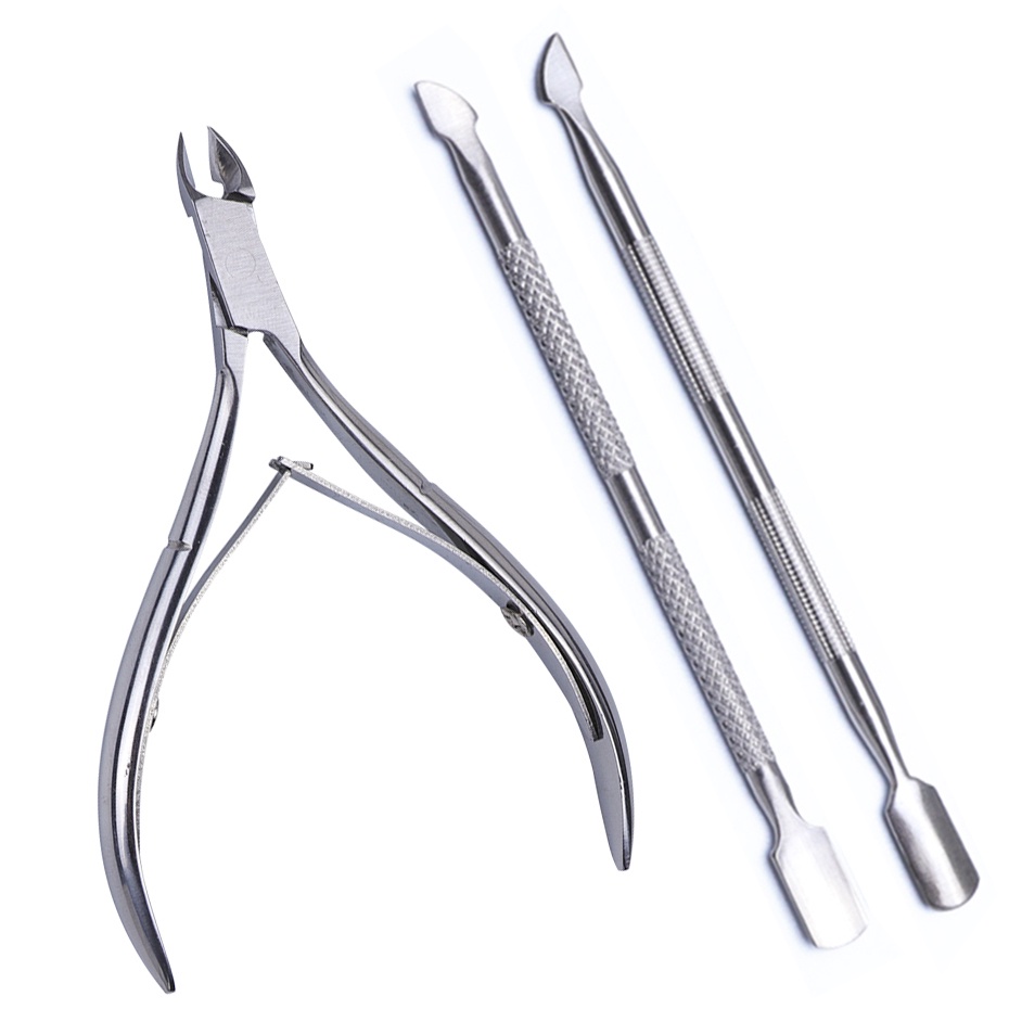 Set 3 dụng cụ cắt và đẩy lớp da bằng thép không gỉ thời trang dành cho nữ