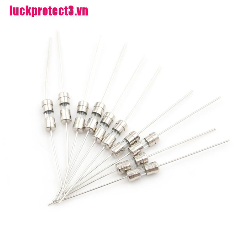 AXIAL Set 10 Cầu Chì Ống Thủy Tinh 3.6x10mm 250v F1A / 1.5a / 2a / 3a / 5a