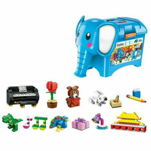 Trọn bộ lego 1104 chi tiết và bàn xếp cho bé