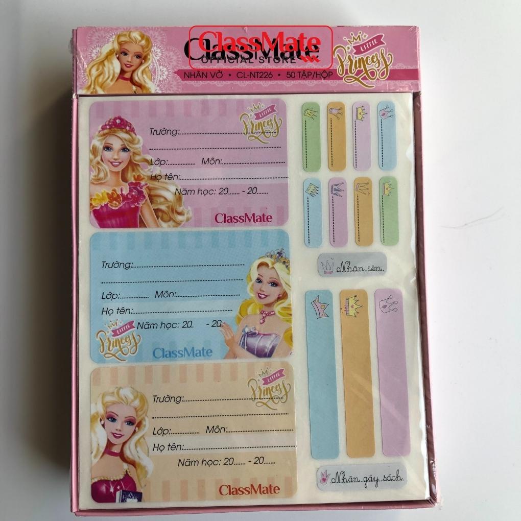 Nhãn Vở Học Sinh Có Keo Dán Sẵn Classmate princess, Hình Công Chúa CL-NT226