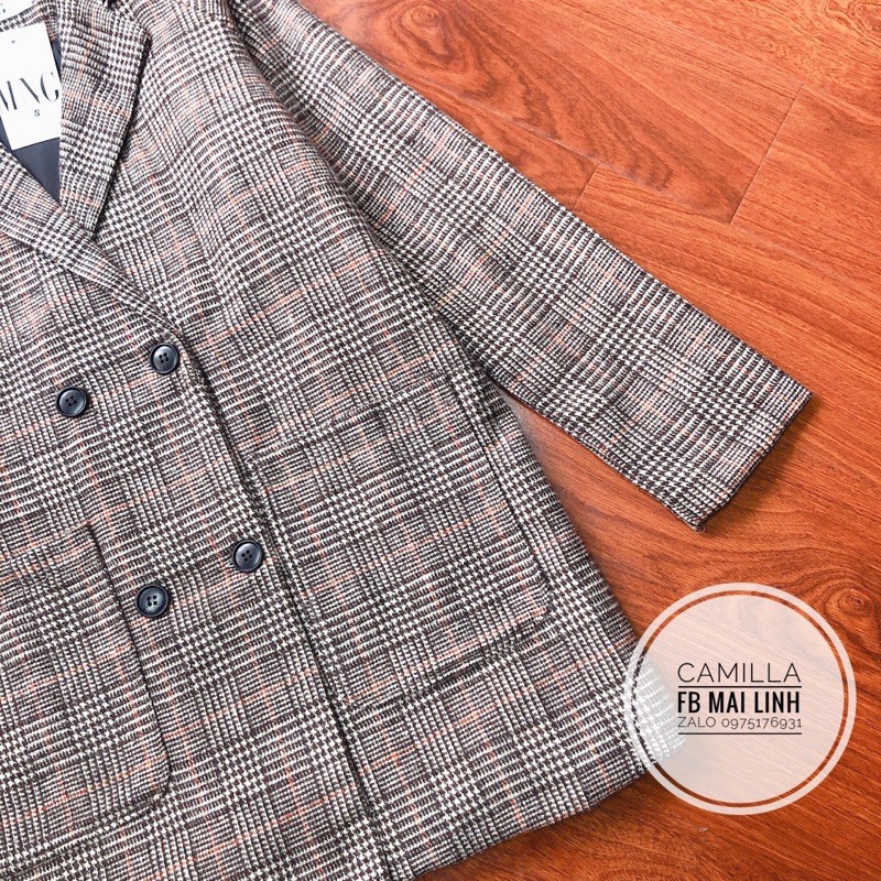 [Mã WARUN27 giảm 12k đơn 99k] ⚡️DẠ KẺ 2 LỚP⚡️Áo khoác dạ kẻ  | BigBuy360 - bigbuy360.vn