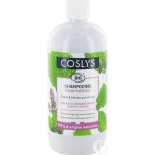 Dầu gội cho tóc dầu hữu cơ bạc hà Bio Detox Coslys 500ml