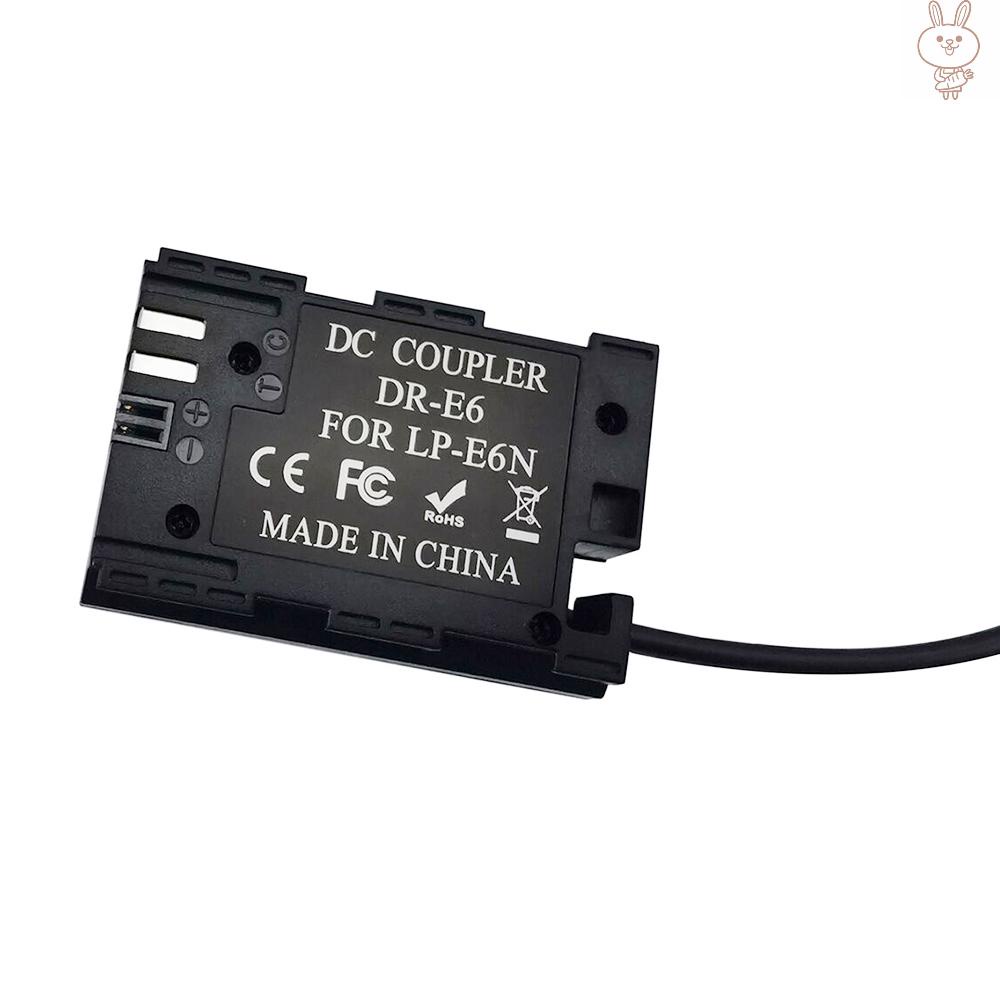 RD Andoer ACK-E6 AC Power Supply LP-E6 LP-E6N DC Coupler Dummy Battery Adapter Camera Charger Compatible with  EOS 5DS 5DS R 5D Mark II III IV 60D 60Da 6D 70D 7D 7D Mark II 80D DSLR