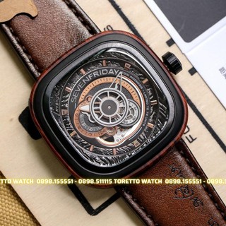 Đồng Hồ Nam [Sevenfriday - P2B/05] - Automatic - Hộp Gỗ, Sách, Thẻ Bảo Hành 2 năm , Khăn, Dây Cao Su Cao Cấp Tặng Kèm