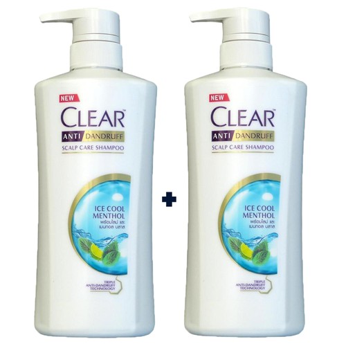 Combo 2 chai Dầu gội Clear bạc hà Thái Lan 410ml/chai