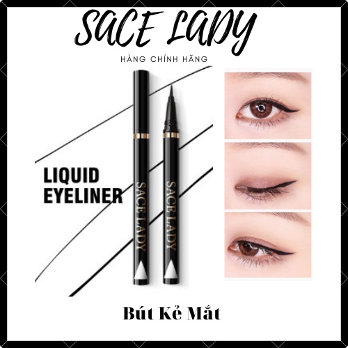 Bút kẻ mắt nước SACE LADY màu đen chống thấm nước lâu trôi 0.8g
