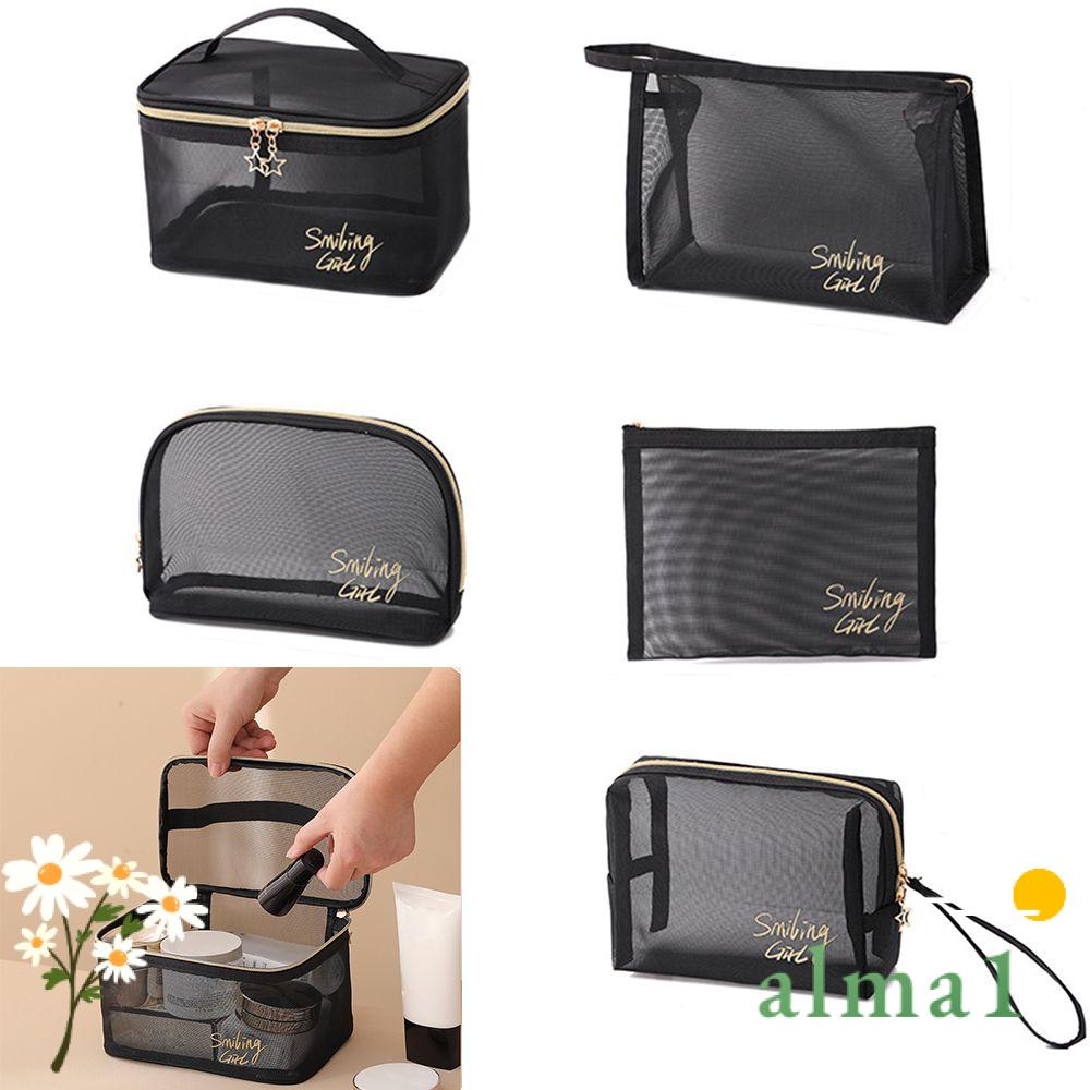 Set 1/5 Túi Lưới Đựng Mỹ Phẩm Trong Suốt Cỡ Lớn Tiện Dụng