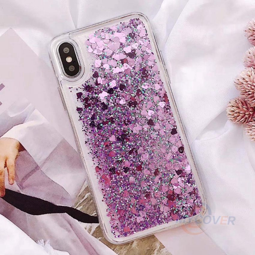 Ốp điện thoại kim tuyến nước lấp lánh hợp thời trang cho IPhone XS Max X XR 5S 6S 6 7 8 Plus