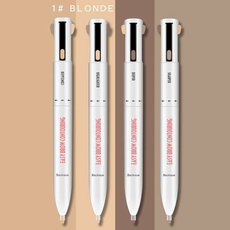Bút vẽ lông mày tạo khối bắt sáng 4 trong 1 chống nước chống mồ hôi | BigBuy360 - bigbuy360.vn