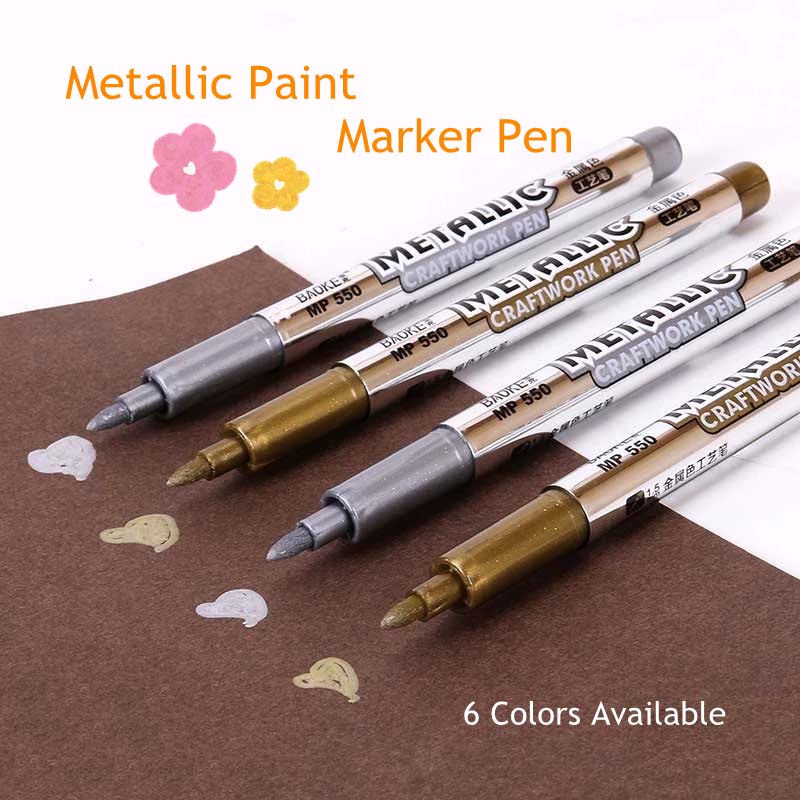 Bút Đánh Dấu Mực Kim Loại Mịn Đa Năng Chống Thấm Nước Dùng Làm Đồ Thủ Công DIY
