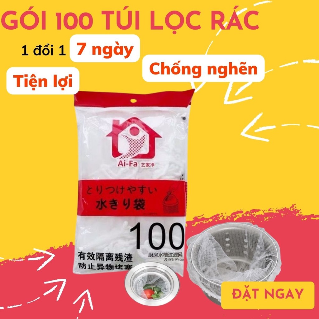 Túi lọc rác chặn rác bồn rửa chén dạng lưới siêu bền có chun 2 đầu co dãn chống tắc nghẽn ống siêu tiện dụng