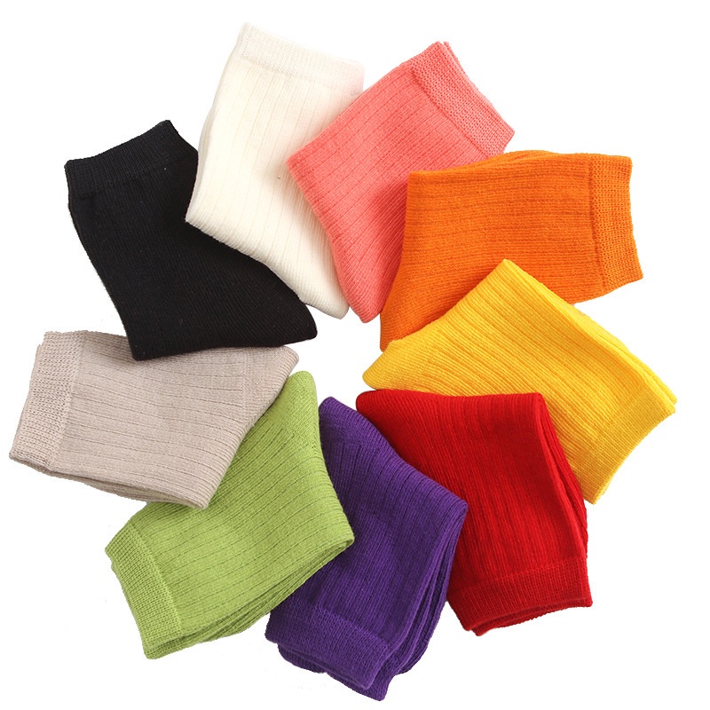 Vớ Cotton Mềm Mại Thoáng Khí Thoải Mái Thân Thiện Với Da Họa Tiết Kẻ Sọc Màu Kẹo Dễ Thương Cho Trẻ Em