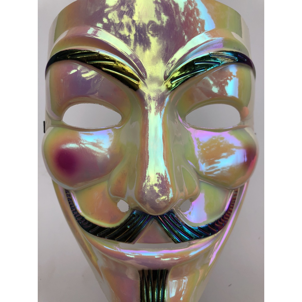 Mặt nạ Hacker Anonymous ánh xà cừ hóa trang Halloween dành cho nam và nữ
