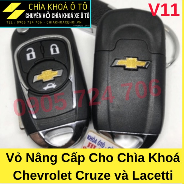 Vỏ chìa khóa Chevrolet Cruze, Lacetti, Orlando, Colorado Mẫu Mới