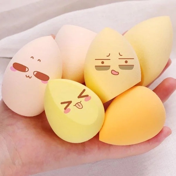 Set 6 Mút Tán Kem Nền Makeup - Bộ 6 bông phấn trang điểm - mút tán kem nền