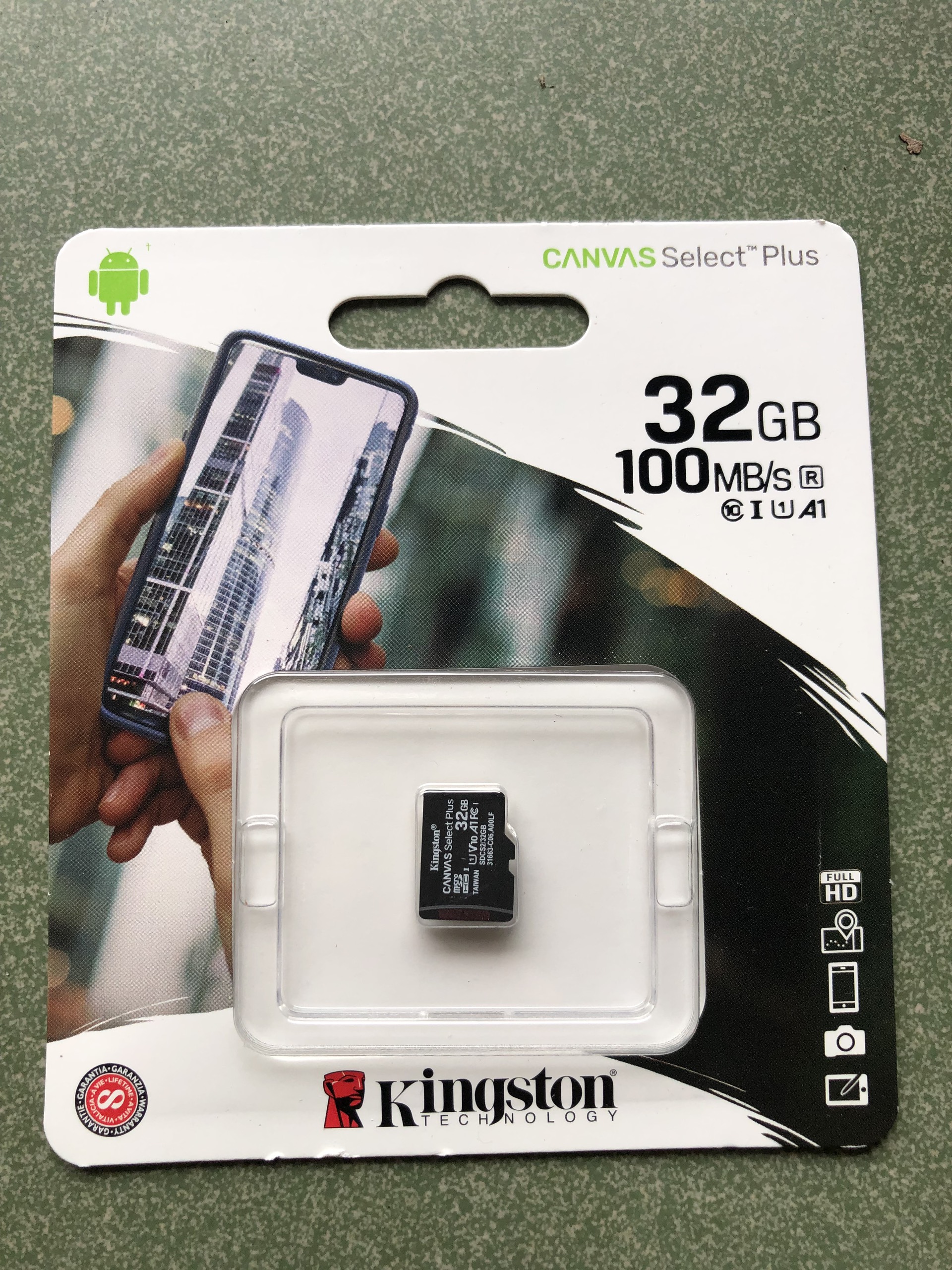 Thẻ nhớ Kingston 32GB micro SDHC Canvas Select Plus tốc độ 100MB/s dùng cho điện thoại camera
